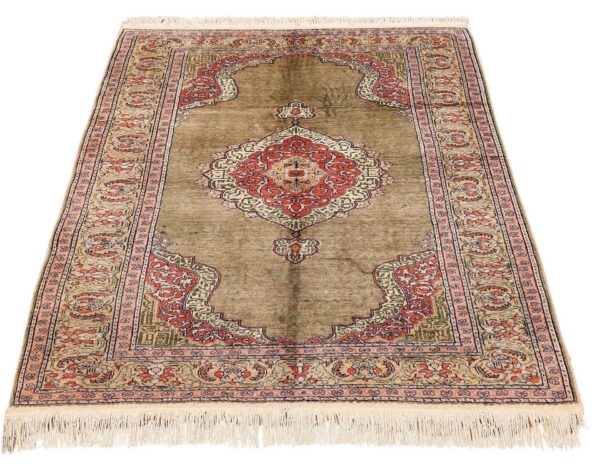 Kayseri Oriental Rug 117 × 178 cm, Silk, hand-knotted, antique — view 2