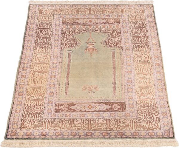 Kayseri Oriental Rug 86 × 133 cm, Silk, hand-knotted, antique — view 3