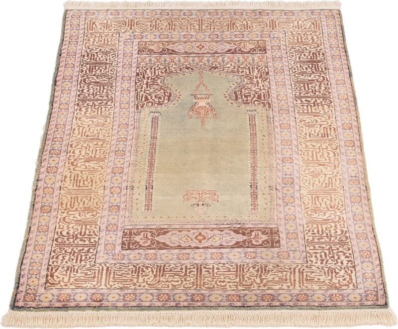Kayseri Oriental Rug 86 × 133 cm, Silk, hand-knotted, antique — view 3