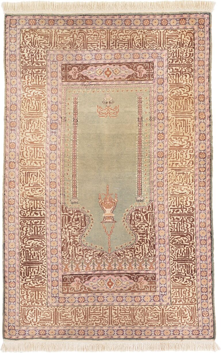 Kayseri Oriental Rug 86 × 133 cm, Silk, hand-knotted, antique