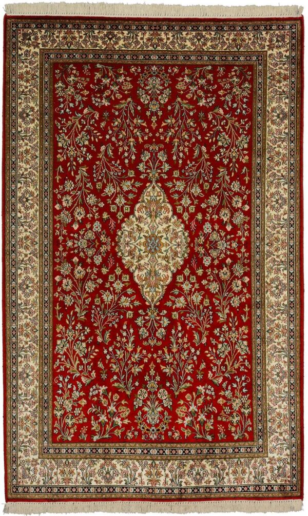 Kashmir Oriental Rug 125 × 201 cm, Silk, hand-knotted Kashmir Oriental Rug 125 × 201 cm, Silk, hand-knotted