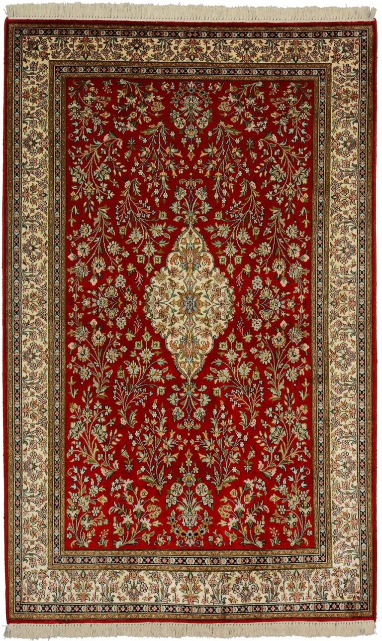 Kashmir Oriental Rug 125 × 201 cm, Silk, hand-knotted