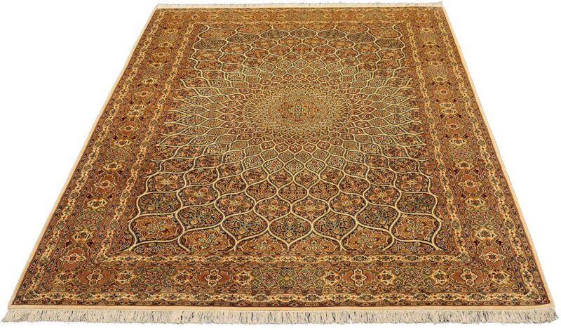 Kashmir Oriental Rug 129 × 279 cm, Silk, hand-knotted — view 2 Kashmir Oriental Rug 129 × 279 cm, Silk, hand-knotted — view 2