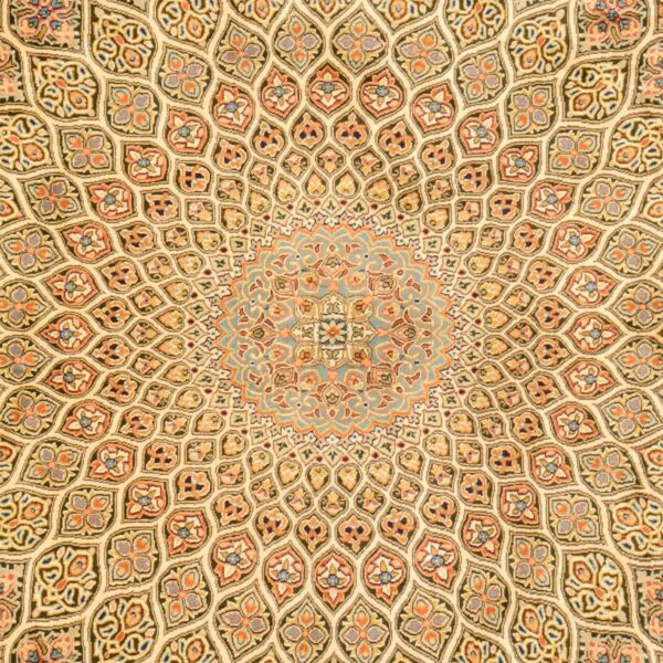 Kashmir Oriental Rug 129 × 279 cm, Silk, hand-knotted — view 4 Kashmir Oriental Rug 129 × 279 cm, Silk, hand-knotted — view 4