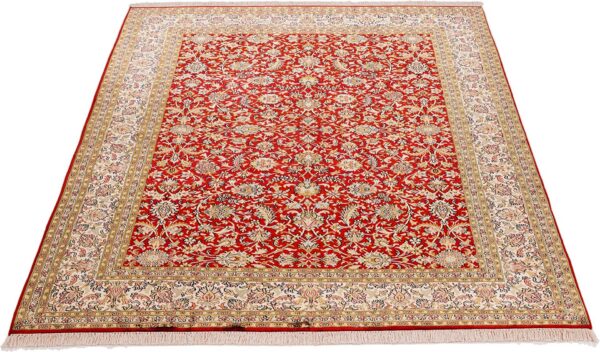 Kashmir Oriental Rug 156 × 217 cm, Silk, hand-knotted — view 3