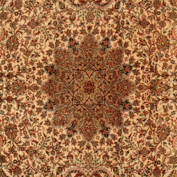 Kashmir Oriental Rug 158 × 219 cm, Silk, hand-knotted — view 4