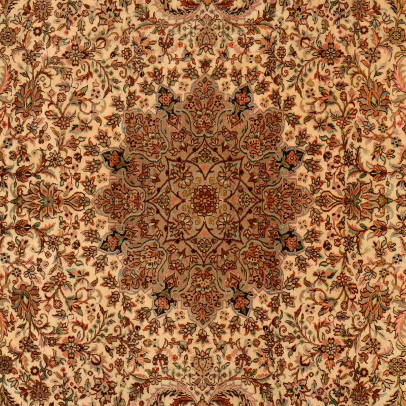 Kashmir Oriental Rug 158 × 219 cm, Silk, hand-knotted — view 4