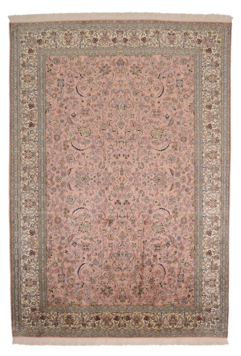 Kashmir Oriental Rug 166 × 243 cm, Silk, hand-knotted, pastel