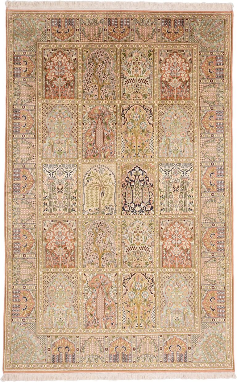 Kashmir Oriental Rug 166 × 261 cm, Silk, hand-knotted, pastel