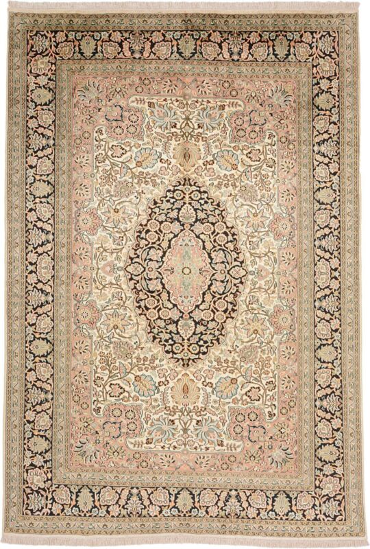 Kashmir Oriental Rug 169 × 247 cm, Silk, hand-knotted