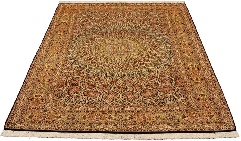 Kashmir Oriental Rug 170 × 257 cm, Silk, hand-knotted — view 2 Kashmir Oriental Rug 170 × 257 cm, Silk, hand-knotted — view 2