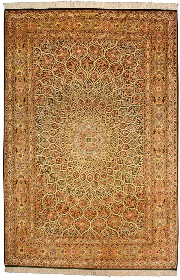 Kashmir Oriental Rug 170 × 257 cm, Silk, hand-knotted Kashmir Oriental Rug 170 × 257 cm, Silk, hand-knotted