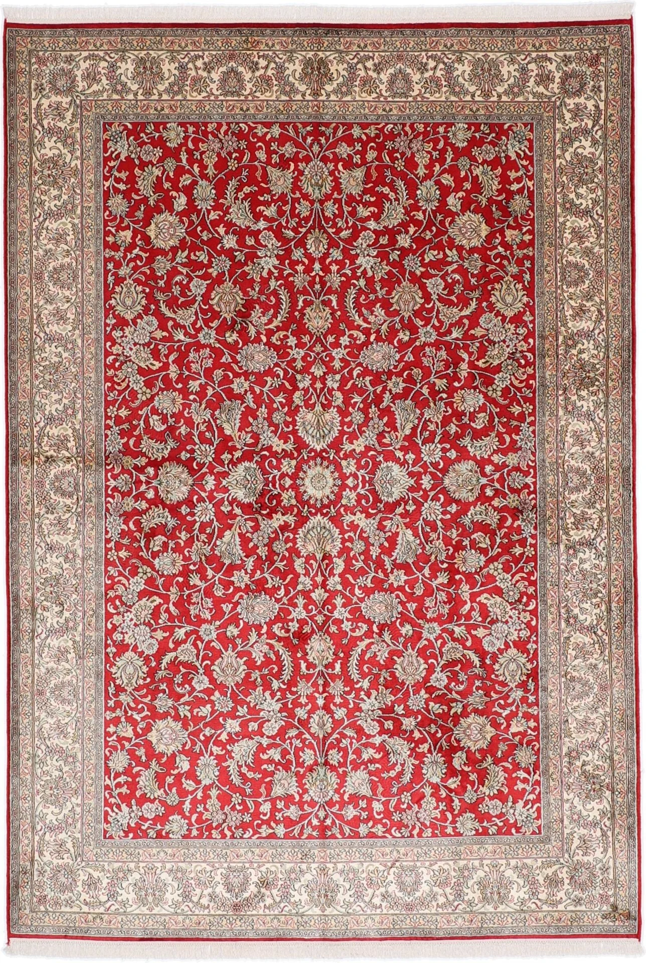 Kashmir Oriental Rug 172 × 249 cm, Silk, hand-knotted