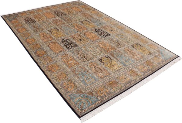 Kashmir Oriental Rug 173 × 248 cm, Silk, hand-knotted — view 4 Kashmir Oriental Rug 173 × 248 cm, Silk, hand-knotted — view 4
