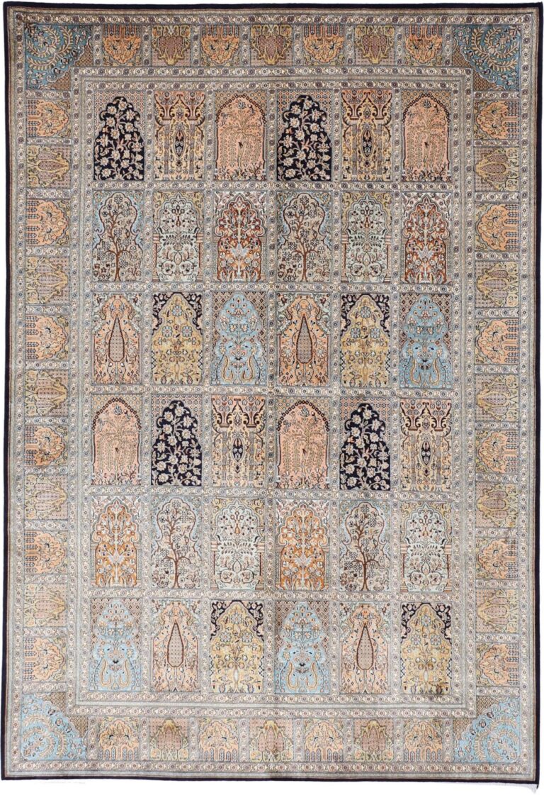 Kashmir Oriental Rug 173 × 248 cm, Silk, hand-knotted