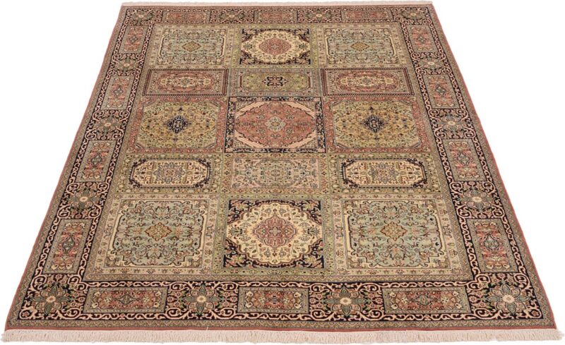 Kashmir Oriental Rug 174 × 250 cm, Silk, Red/Orange, hand-knotted — view 2