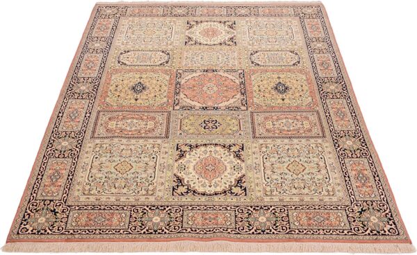 Kashmir Oriental Rug 174 × 250 cm, Silk, Red/Orange, hand-knotted — view 3