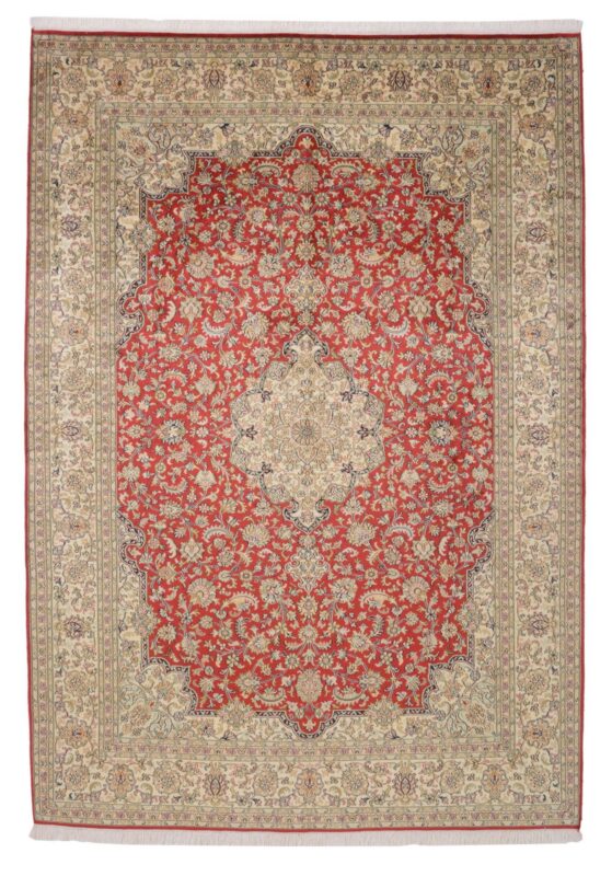 Kashmir Oriental Rug 174 × 250 cm, Silk, Multicolor, hand-knotted