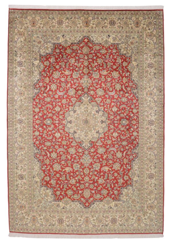 Kashmir Oriental Rug 174 × 250 cm, Silk, Multicolor, hand-knotted