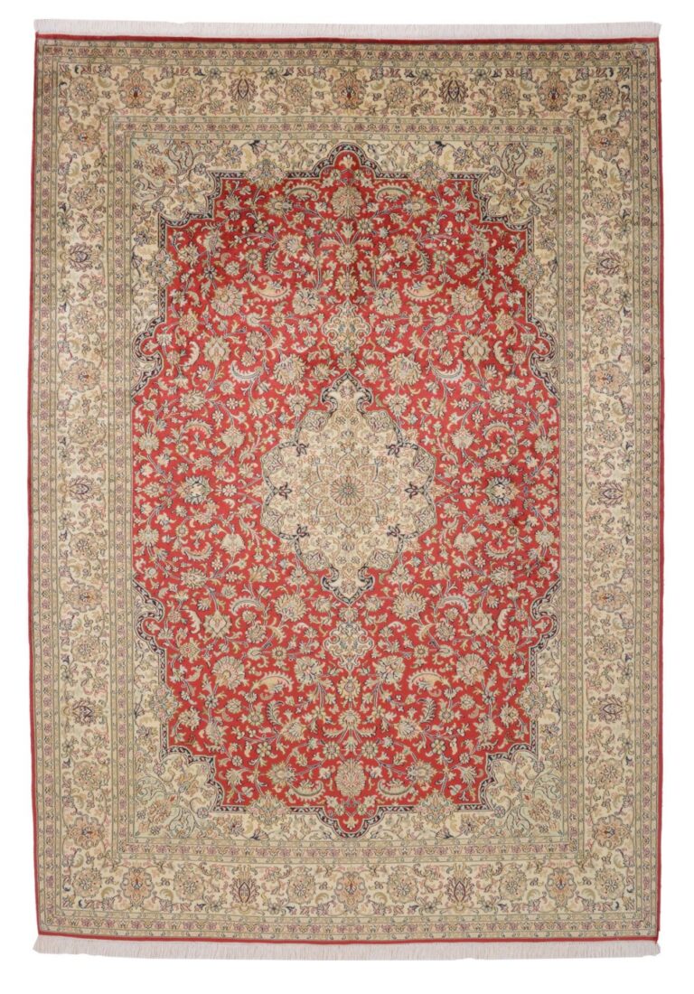 Kashmir Oriental Rug 174 × 250 cm, Silk, Multicolor, hand-knotted