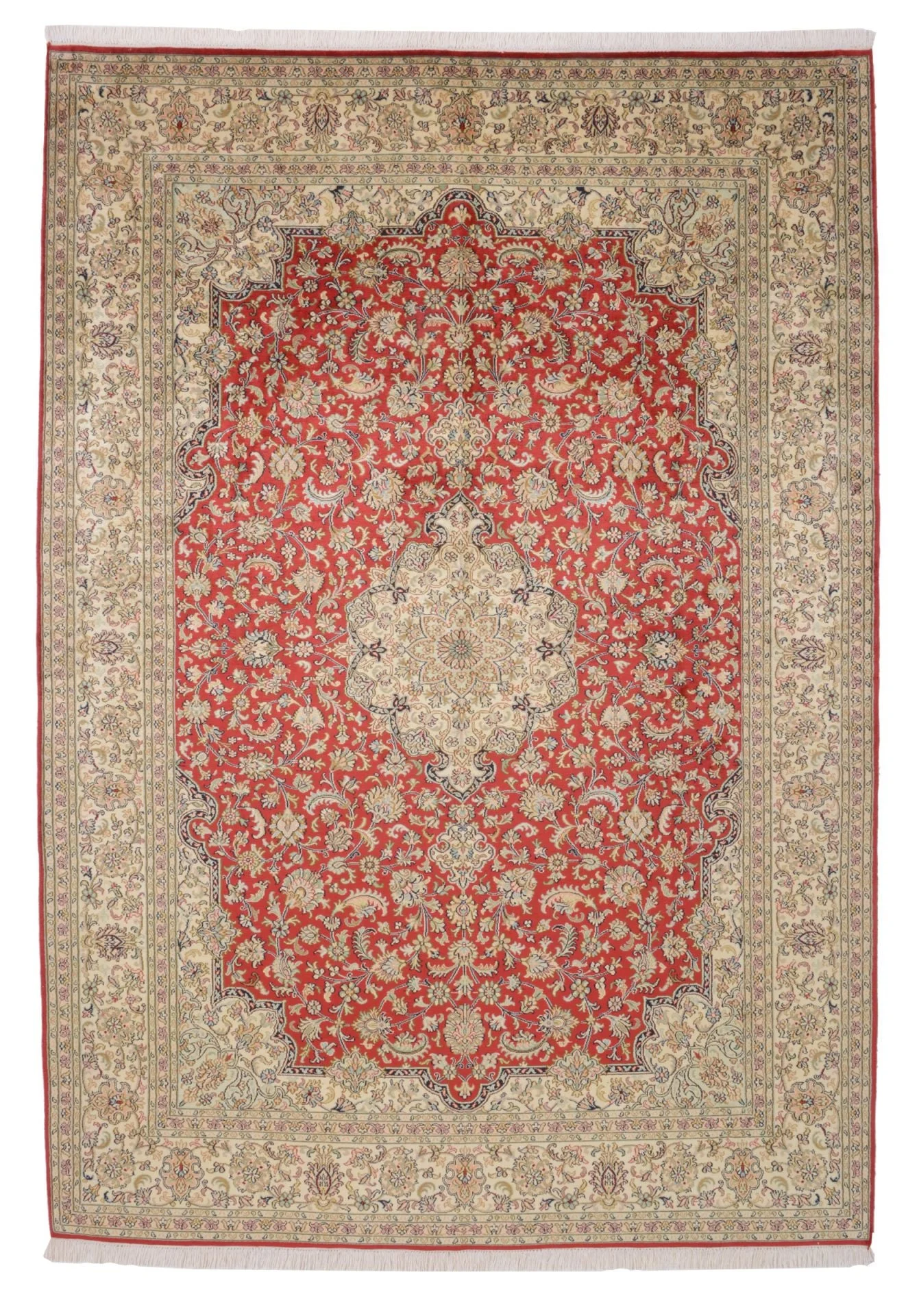 Kashmir Oriental Rug 174 × 250 cm, Silk, Multicolor, hand-knotted