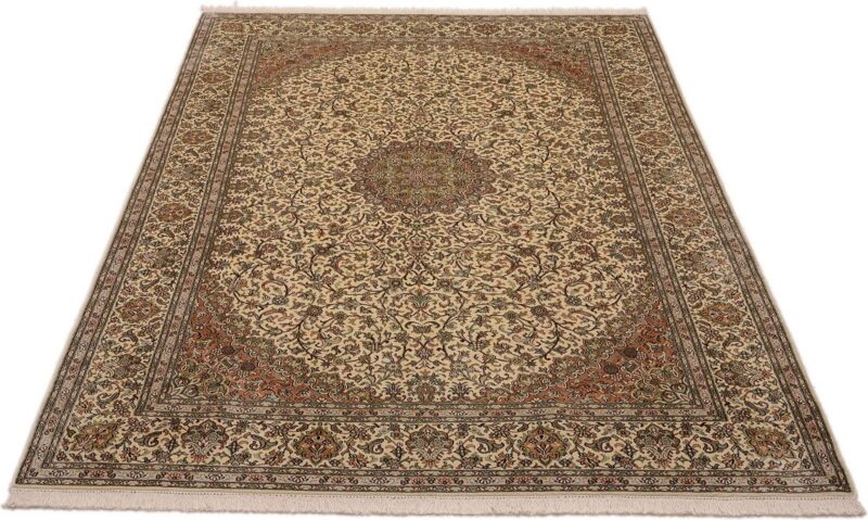 Kashmir Oriental Rug 176 × 252 cm, Silk, hand-knotted — view 2