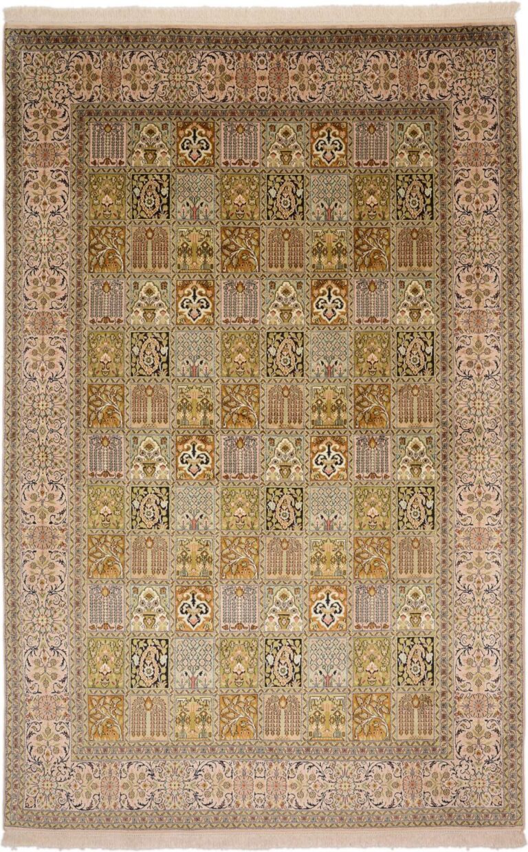 Kashmir Oriental Rug 177 × 275 cm, Silk, hand-knotted