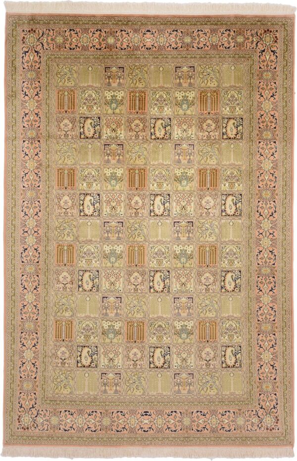 Kashmir Oriental Rug 185 × 275 cm, Silk, hand-knotted