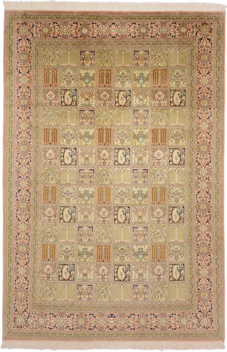 Kashmir Oriental Rug 185 × 275 cm, Silk, hand-knotted