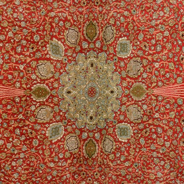 Kashmir Oriental Rug 187 × 276 cm, Silk, hand-knotted — view 4
