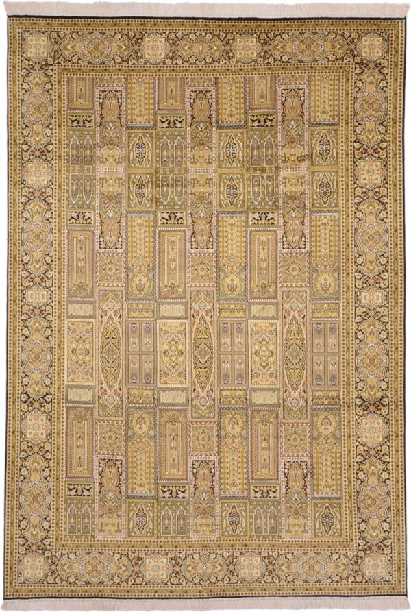 Kashmir Oriental Rug 189 × 274 cm, Silk, hand-knotted