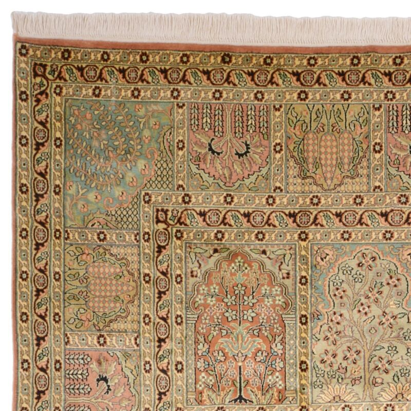 Kashmir Oriental Rug 198 × 287 cm, Silk, hand-knotted — view 6