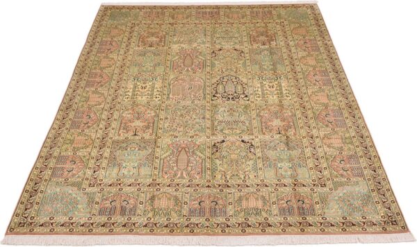 Kashmir Oriental Rug 198 × 287 cm, Silk, hand-knotted — view 2