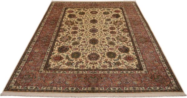 Kashmir Oriental Rug 216 × 305 cm, Silk, hand-knotted — view 2 Kashmir Oriental Rug 216 × 305 cm, Silk, hand-knotted — view 2