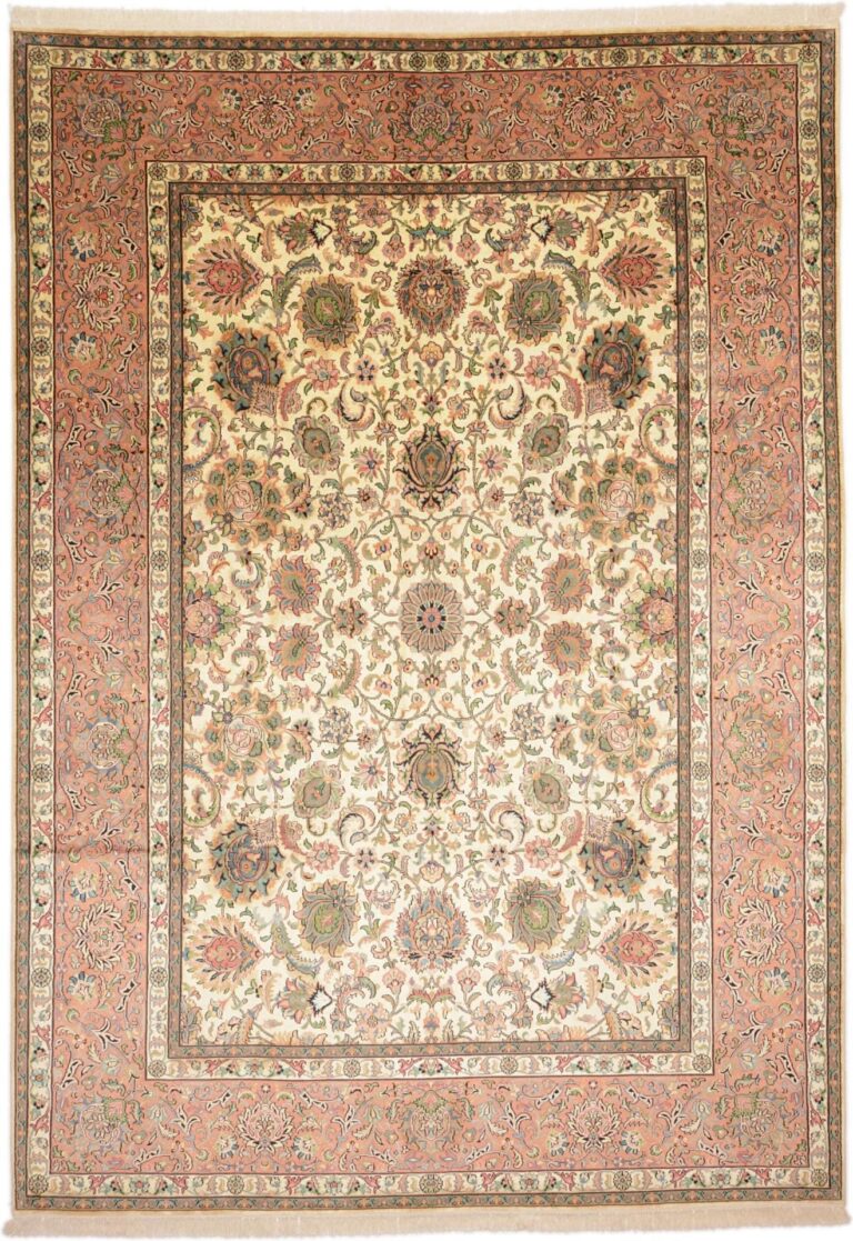 Kashmir Oriental Rug 216 × 305 cm, Silk, hand-knotted