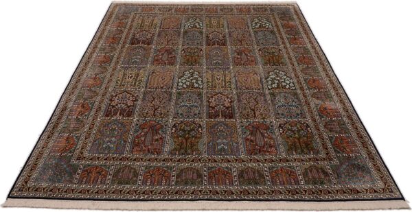 Kashmir Oriental Rug 216 × 313 cm, Silk, White/Beige, hand-knotted — view 2