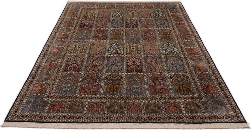Kashmir Oriental Rug 216 × 313 cm, Silk, White/Beige, hand-knotted — view 2