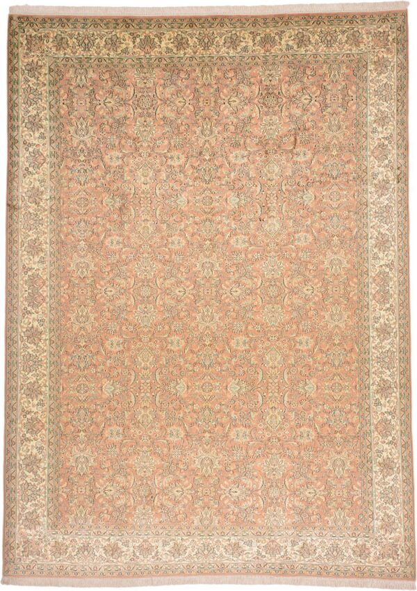 Kashmir Oriental Rug 220 × 303 cm, Silk, hand-knotted