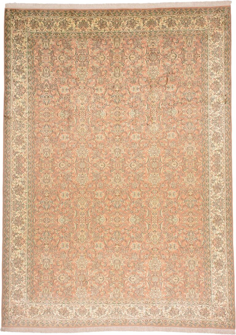 Kashmir Oriental Rug 220 × 303 cm, Silk, hand-knotted