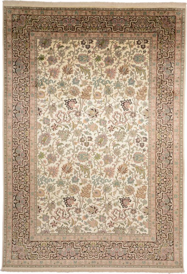 Kashmir Oriental Rug 228 × 330 cm, Silk, hand-knotted