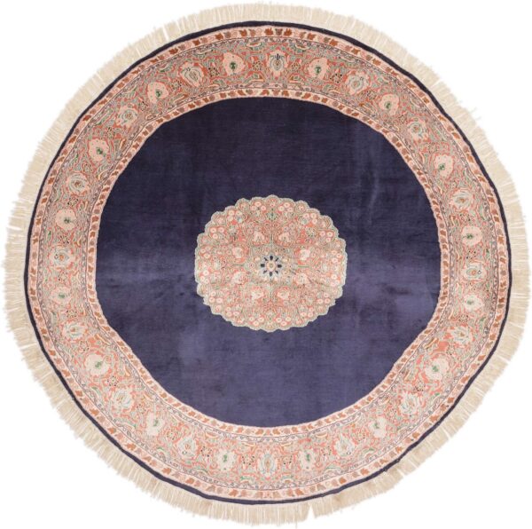Kashmir Oriental Rug 240 × 240 cm, Silk, hand-knotted Kashmir Oriental Rug 240 × 240 cm, Silk, hand-knotted