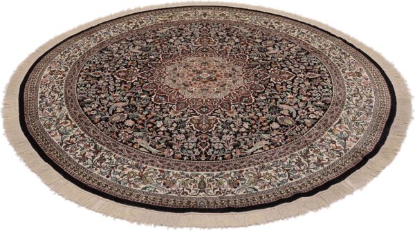 Kashmir Oriental Rug 243 × 243 cm, Silk, hand-knotted — view 2 Kashmir Oriental Rug 243 × 243 cm, Silk, hand-knotted — view 2