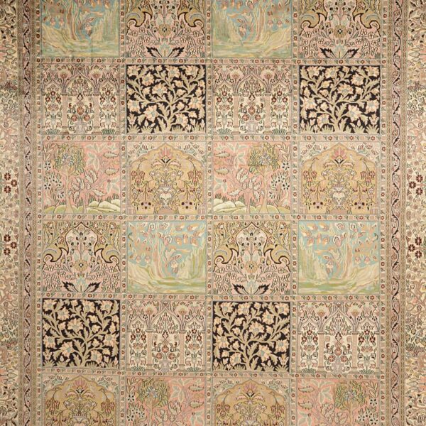 Kashmir Oriental Rug 243 × 307 cm, Silk, hand-knotted — view 5 Kashmir Oriental Rug 243 × 307 cm, Silk, hand-knotted — view 5