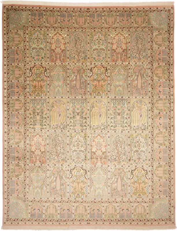 Kashmir Oriental Rug 244 × 311 cm, Silk, hand-knotted