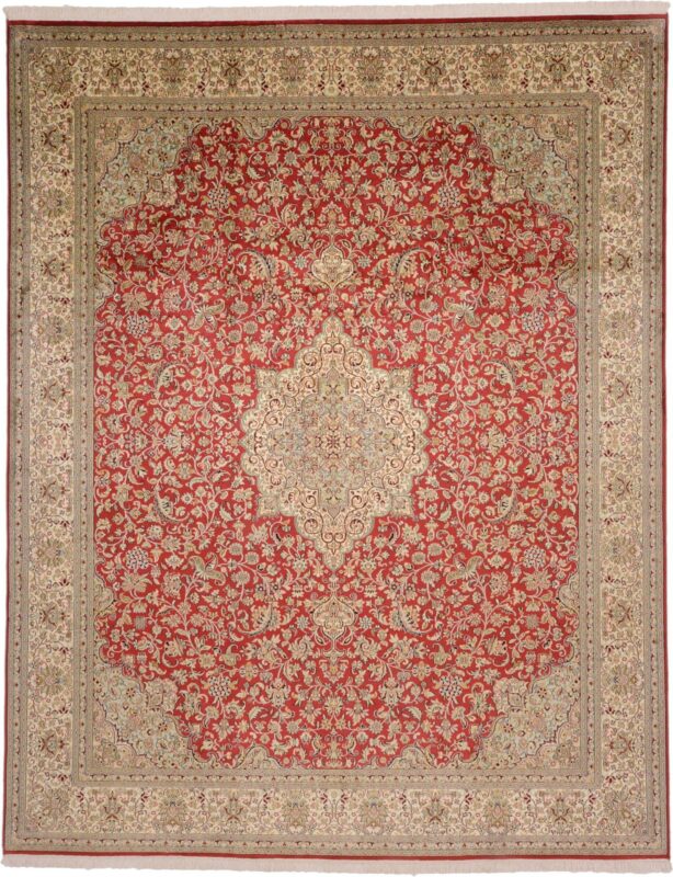 Kashmir Oriental Rug 245 × 312 cm, Silk, hand-knotted
