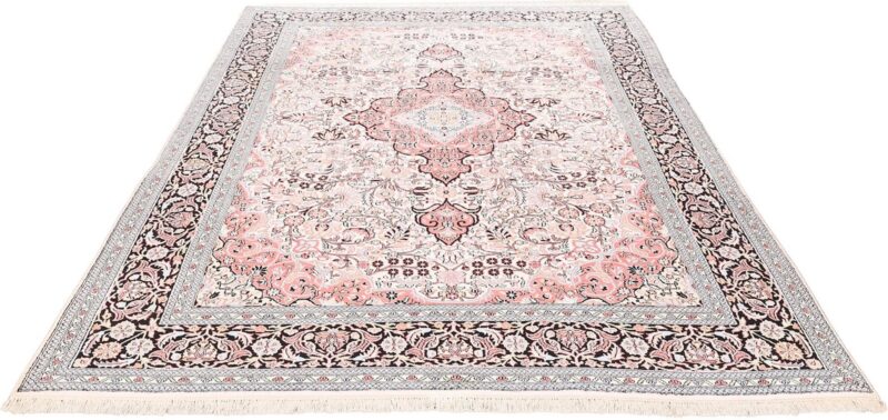 Kashmir Oriental Rug 245 × 335 cm, Silk, hand-knotted, luxury — view 4 Kashmir Oriental Rug 245 × 335 cm, Silk, hand-knotted, luxury — view 4