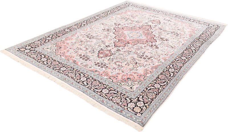 Kashmir Oriental Rug 245 × 335 cm, Silk, hand-knotted, luxury — view 5 Kashmir Oriental Rug 245 × 335 cm, Silk, hand-knotted, luxury — view 5