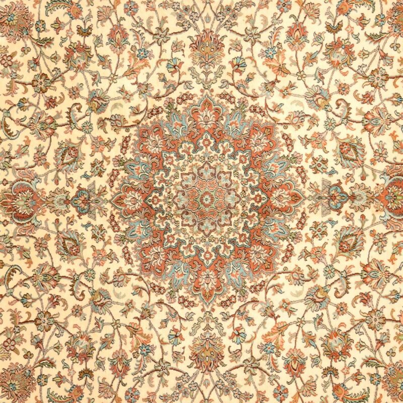 Kashmir Oriental Rug 246 × 341 cm, Silk, hand-knotted — view 4