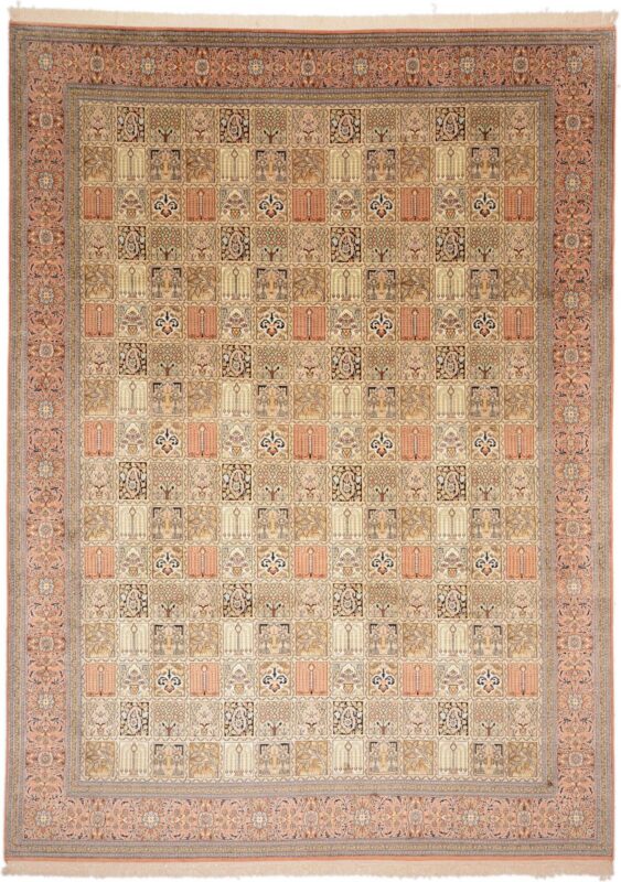 Kashmir Oriental Rug 248 × 338 cm, Silk, hand-knotted