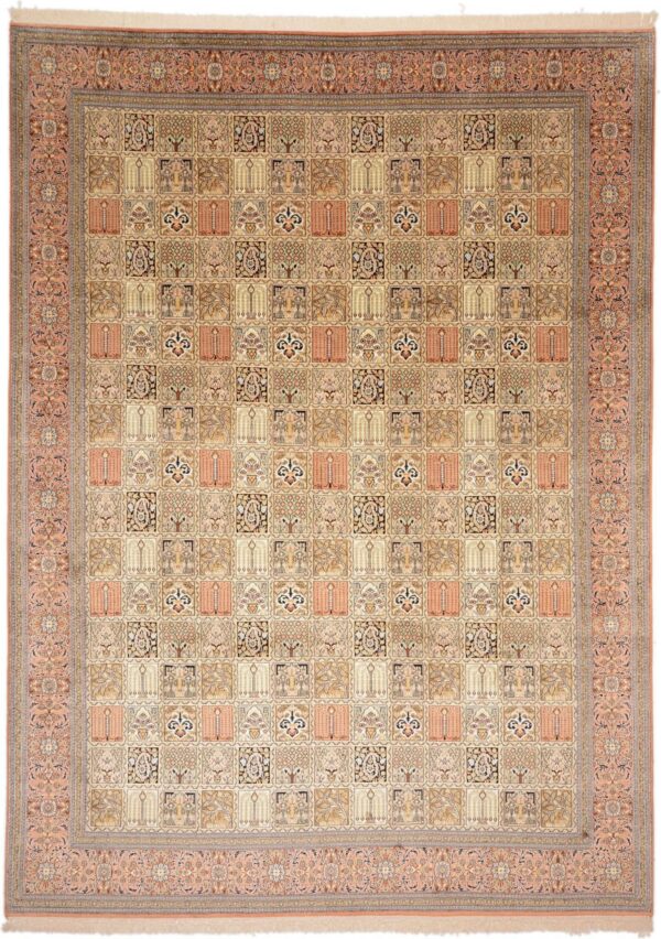Kashmir Oriental Rug 248 × 338 cm, Silk, hand-knotted